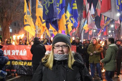 Катерина Гандзюк на мітингу в Херсоні Катерина Гандзюк на мітингу в Херсоні