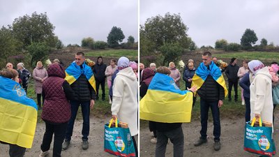 Два роки був у полоні: військового Михайла Шостака зустріли селі Золочівка на Рівненщині Два роки був у полоні: військового Михайла Шостака зустріли селі Золочівка на Рівненщині