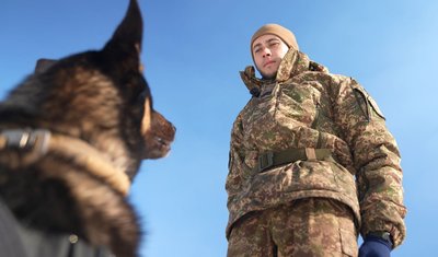 Пес-іноземець в строю: як вівчарка Ф’йоль із Франції готується до служби у Нацгвардії на Черкащині Пес-іноземець в строю: як вівчарка Ф’йоль із Франції готується до служби у Нацгвардії на Черкащині