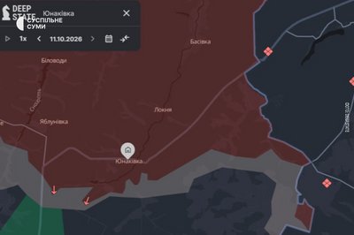 У районі Садків Юнаківської громади з'явилася “червона” зона, — мапа DeepState У районі Садків Юнаківської громади з'явилася “червона” зона, — мапа DeepState
