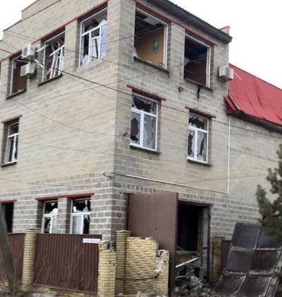 Наслідки обстрілів Донеччини 20 лютого. Фото: сайт поліції Донеччини