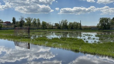 Затоплений стадіон "Молодіжний" у Миколаєві