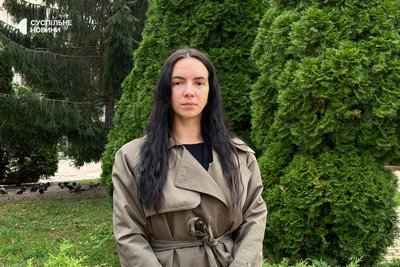 Катерина Бідненко, військовослужбовиця, дівчина загиблого водія екіпажу загону спецпризначення Lasar's Group Андрія Савона. Київ, 6 жовтня 2025 року Катерина Бідненко, військовослужбовиця, дівчина загиблого водія екіпажу загону спецпризначення Lasar's Group Андрія Савона. Київ, 6 жовтня 2025 року