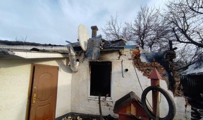 Наслідки обстрілів Донеччини 21 лютого. Фото: сайт поліції Донеччини