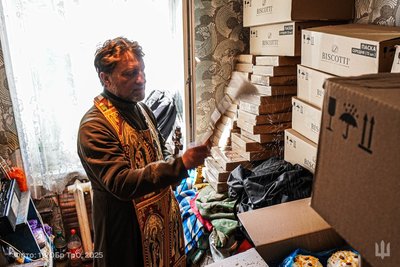 Освята пасок для бійців 111 окремої бригади Сил територіальної оборони ЗСУ, які на позиціях у Донецькій області Освята пасок для бійців 111 окремої бригади Сил територіальної оборони ЗСУ, які на позиціях у Донецькій області