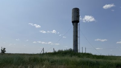 Водонапірна вежа село Сергіївка Удачненська громада Донецька область 11 червня 2025 рік Водонапірна вежа село Сергіївка Удачненська громада Донецька область 11 червня 2025 рік