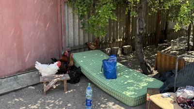 Матрац на подвір'ї Вікторії Новогригорівка Дружківська громада Донецька область 9 липня 2025 рік Матрац на подвір'ї Вікторії Новогригорівка Дружківська громада Донецька область 9 липня 2025 рік