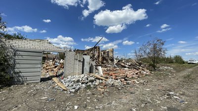 Село Дубівка Дергачівської громади після обстрілу Село Дубівка Дергачівської громади після обстрілу
