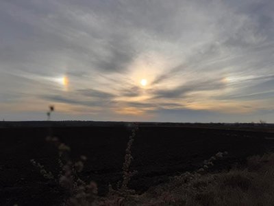 Сонячне гало, атмосферне явище, Тернопільщина, березень 2025 Сонячне гало, атмосферне явище, Тернопільщина, березень 2025