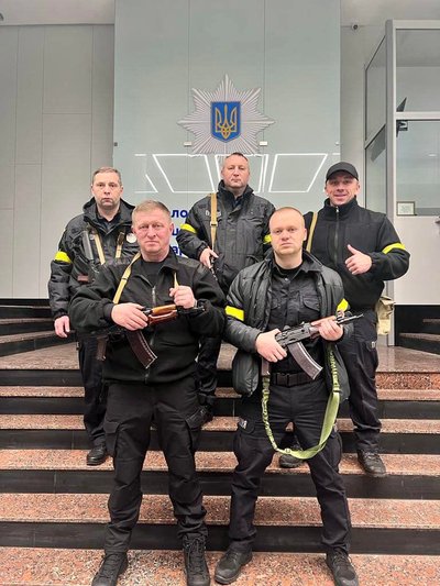 Володимир Тимошко з колегами 27 лютого 2022 року Володимир Тимошко з колегами 27 лютого 2022 року