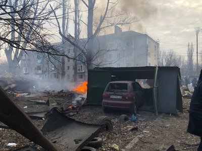 Наслідки обстрілів Костянтинівки 28 січня. Фото: Facebook/ДСНС Донеччини Наслідки обстрілів Костянтинівки 28 січня. Фото: Facebook/ДСНС Донеччини