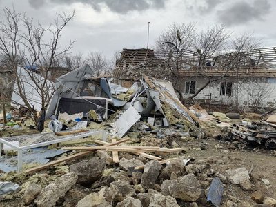 Тягинка, модульні будинки, обстріл РФ, Херсонщина Тягинка, модульні будинки, обстріл РФ, Херсонщина