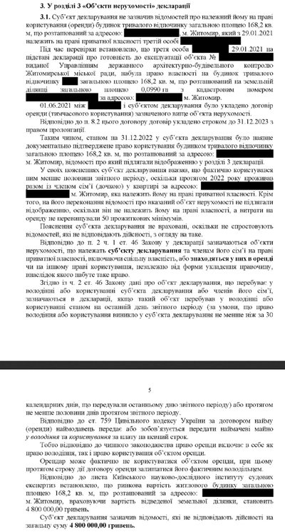 Понад мільйон за підприємницьку діяльність: що задекларував депутат‐голова бюджетної комісії Житомирської міськради