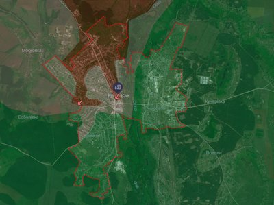 Куп'янськ на карті DeepState станом на 19 листопада 2025 року Куп'янськ на карті DeepState станом на 19 листопада 2025 року