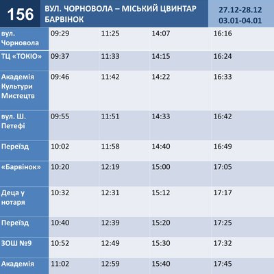 Як їздитиме громадський транспорт на свята в Ужгороді: графік руху автобусів Як їздитиме громадський транспорт на свята в Ужгороді: графік руху автобусів
