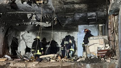 Російський "Шахед" поцілив у житловий будинок у Салтівському районі Харкова