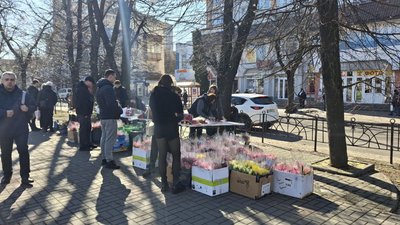 Тюльпани, троянди, нарциси: як у Черкасах працює квітковий ярмарок