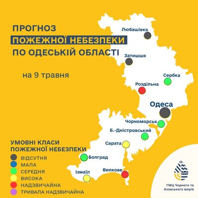 Якою буде погода в Одесі та області 9 травня Якою буде погода в Одесі та області 9 травня
