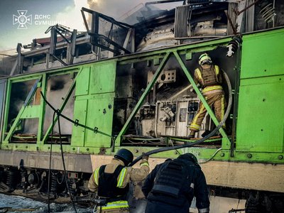 У Конотопі на Сумщині безпілотник РФ влучив у локомотив: є травмований