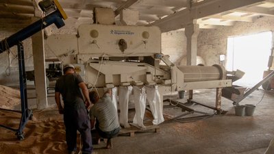 Жнива насіннєва машина збір ранніх зернових культур врожай аграрії Донецька сільськогосподарська дослідна станція пшениця ячмінь поля Донецька область Жнива насіннєва машина збір ранніх зернових культур врожай аграрії Донецька сільськогосподарська дослідна станція пшениця ячмінь поля Донецька область