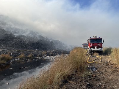 На Полтавщині погасили пожежу на Макухівському сміттєзвалищі На Полтавщині погасили пожежу на Макухівському сміттєзвалищі