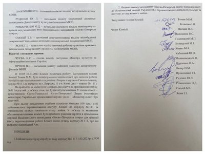 акт комісії мінкульту акт комісії мінкульту