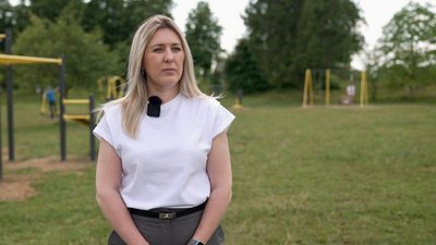 Інна Савон, співзасновниця ГО "Рука допомоги ЮА", відкрили спортивний майданчик, Жизномир, Тернопільщина, 9 червня 2026 року Інна Савон, співзасновниця ГО "Рука допомоги ЮА", відкрили спортивний майданчик, Жизномир, Тернопільщина, 9 червня 2026 року