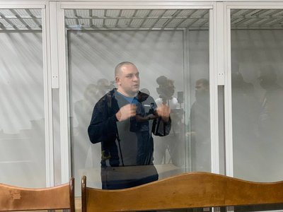 Роман Дудін під час суду у Києві Роман Дудін під час суду у Києві
