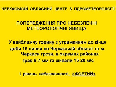 Попередження про грози Попередження про грози