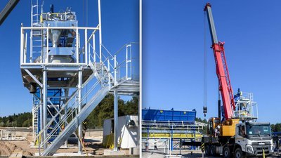 На майданчику Хмельницької АЕС триває монтаж нового бетонного заводу KARMEL