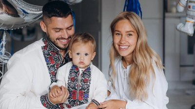 Нікіта Добринін, Дар'я Квіткова та їхній син Лев Нікіта Добринін, Дар'я Квіткова та їхній син Лев