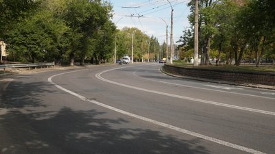 Розмітка на вулиці 1-КП у Миколаєві Розмітка на вулиці 1-КП у Миколаєві