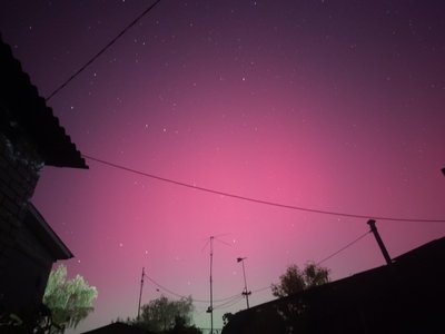 Полярне сяйво над Новою Водолагою, жовтень 2024 Полярне сяйво над Новою Водолагою, жовтень 2024