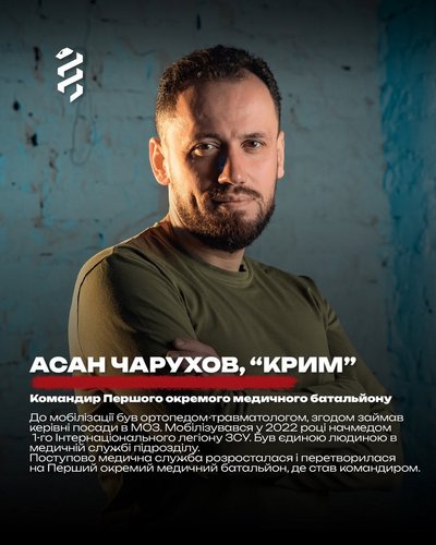 Асан Чарухов став заступником командувача Медичних сил ЗСУ Асан Чарухов став заступником командувача Медичних сил ЗСУ