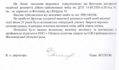 У Житомирі на вулиці Вітрука водій збив 20-річну дівчину, яка переходила дорогу У Житомирі на вулиці Вітрука водій збив 20-річну дівчину, яка переходила дорогу
