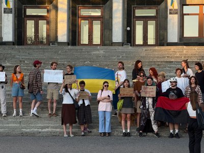 Акція протесту, закон щодо НАБУ і САП, Тернопіль, липень 2025 Акція протесту, закон щодо НАБУ і САП, Тернопіль, липень 2025