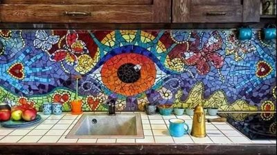 Мозаїка на кухні Марини Коган Мозаїка на кухні Марини Коган