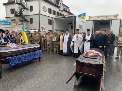 Прощання із військовослужбовцями, ЗСУ, Микола Притула, Сергій Андрійко, 14 липня 2026, Тернопіль Прощання із військовослужбовцями, ЗСУ, Микола Притула, Сергій Андрійко, 14 липня 2026, Тернопіль