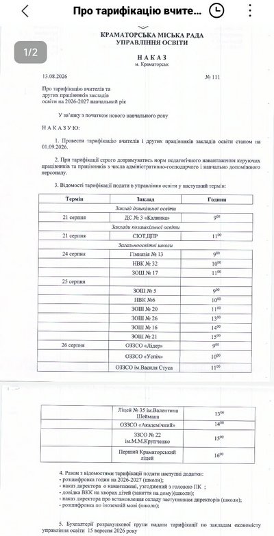 «Краматорська МВА не видавали жодних розпоряджень»: що відбувається навколо школи імені Героя України Степана Чубенка «Краматорська МВА не видавали жодних розпоряджень»: що відбувається навколо школи імені Героя України Степана Чубенка
