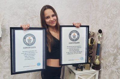 Спортсменка з Одещини потрапила до Книги рекордів Гіннеса Спортсменка з Одещини потрапила до Книги рекордів Гіннеса