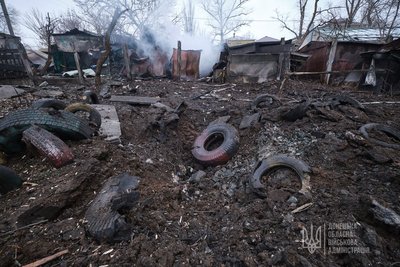 Наслідки обстрілу Краматорська 2 лютого. Фото: Донецька ОВА Наслідки обстрілу Краматорська 2 лютого. Фото: Донецька ОВА