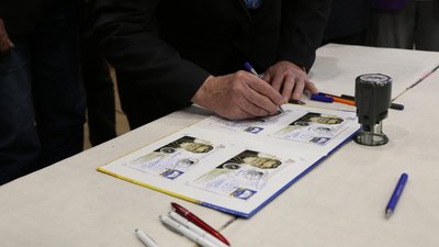 На Тернопільщині погасили конверт, присвячений Йосипу Сліпому, Патріарх УГКЦ Йосип Сліпий, Тернопіль, 17 лютого 2026 року На Тернопільщині погасили конверт, присвячений Йосипу Сліпому, Патріарх УГКЦ Йосип Сліпий, Тернопіль, 17 лютого 2026 року