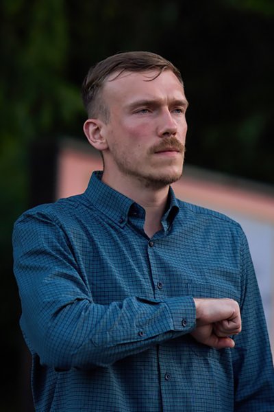 Командир 12-ї бригади спеціального призначення НГУ "Азов" полковник Денис "Редіс" Прокопенко в аеропорту Стамбула