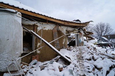 Будинок в Ізюмі, який був зруйнований внаслідок російського удару Будинок в Ізюмі, який був зруйнований внаслідок російського удару
