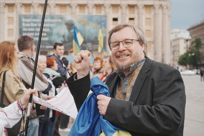Володимир Чистилін, організатор акції Володимир Чистилін, організатор акції