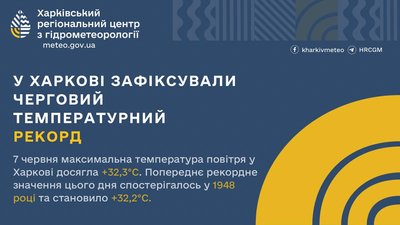 Температурний рекорд у Харкові 7 червня Температурний рекорд у Харкові 7 червня