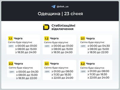 Графіки не діють: на Одещині запровадили екстрені вимкнення світла