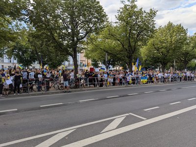 У Берліні після атаки РФ 8 липня пройшов проукраїнський мітинг У Берліні після атаки РФ 8 липня пройшов проукраїнський мітинг