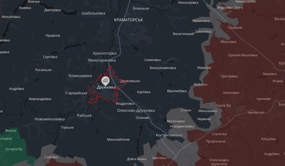 Місто Дружківка Донецької області на мапі аналітичного проєкту DeepState 6 серпня 2026 року Місто Дружківка Донецької області на мапі аналітичного проєкту DeepState 6 серпня 2026 року