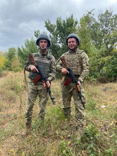 Валентин Полянський з побратимом Валентин Полянський з побратимом